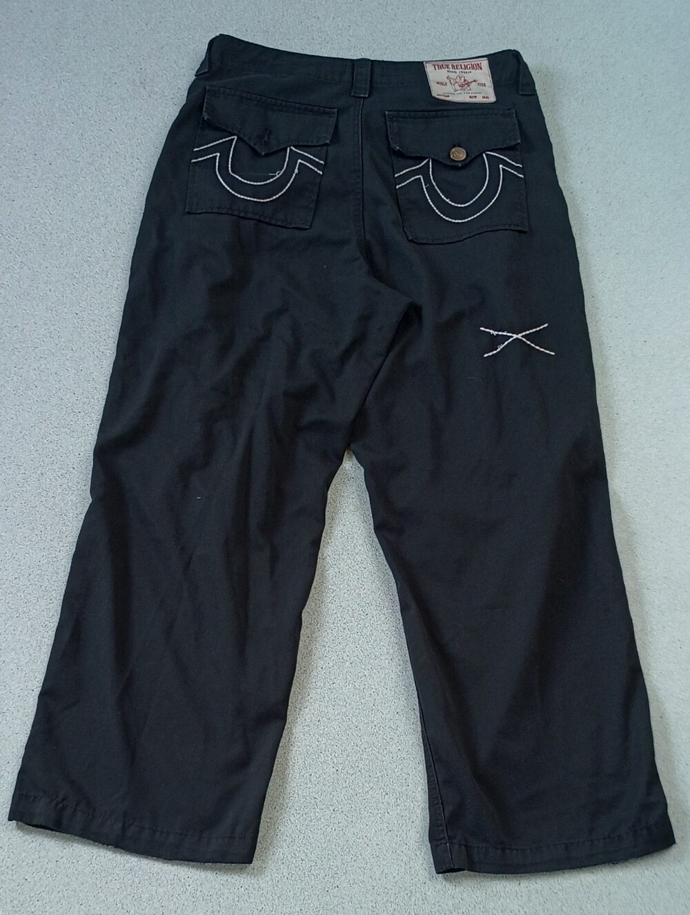 True Religion Nylon Grenade Cargo Pants Black Size 32 Y2K Parachute